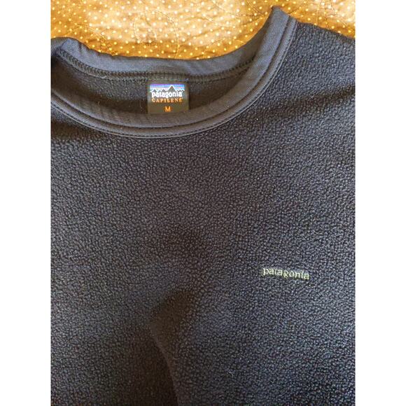 Patagonia Capilene Performance Black Base Layer Thermal Top Men Medium Gorpcore - Picture 4 of 7